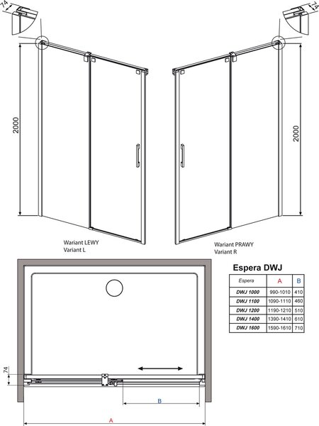 Боковая стенка Radaway front wall 550 мм 380212-01