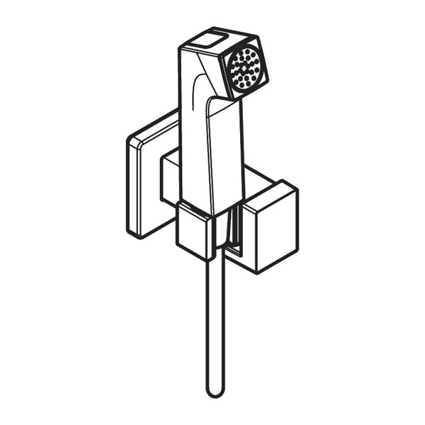 Гигиенический душ Hansgrohe E EcoSmart+ 29233700 со смесителем (внешняя часть), шлифованный черный хром