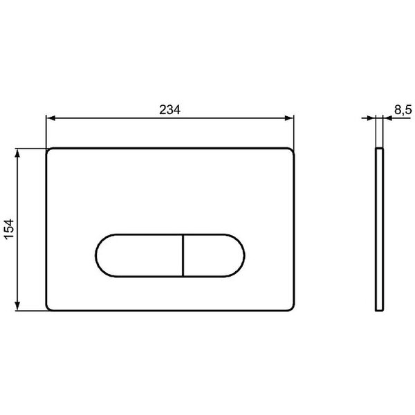Ideal Standard R0117AA OLEAS? M1 SmartFlush Механическая панель смыва (для комбинации с комплектом SmartFlush R018667 - заказывается дополнительно), двойной смыв