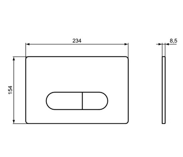 Кнопка смыва Ideal Standard Oleas R0115A6 черная матовая