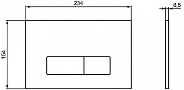 Кнопка смыва Ideal Standard Oleas R0121A6 черная матовая