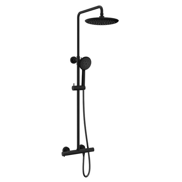 Душевая стойка Vincea Desire VSFS-1D0TMB термостатическая, черный матовый