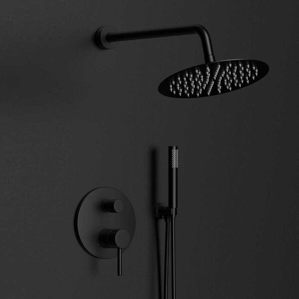 Душевой комплект Vincea Desire VSFW-1D1MB, встраиваемый, 2 режима, черный матовый