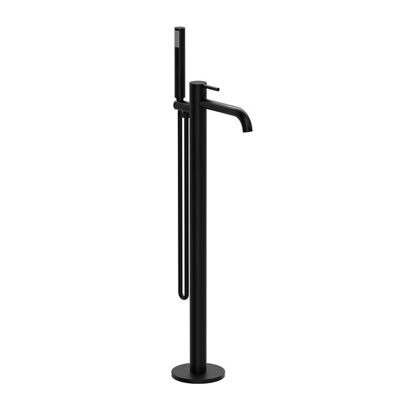 Смеситель для ванны напольный Vincea Desire VTF-1DMB черный матовый