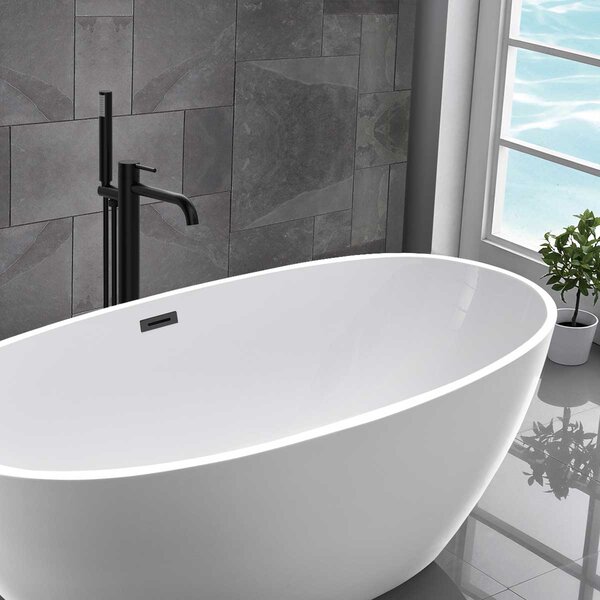 Смеситель для ванны напольный Vincea Desire VTF-1DMB черный матовый