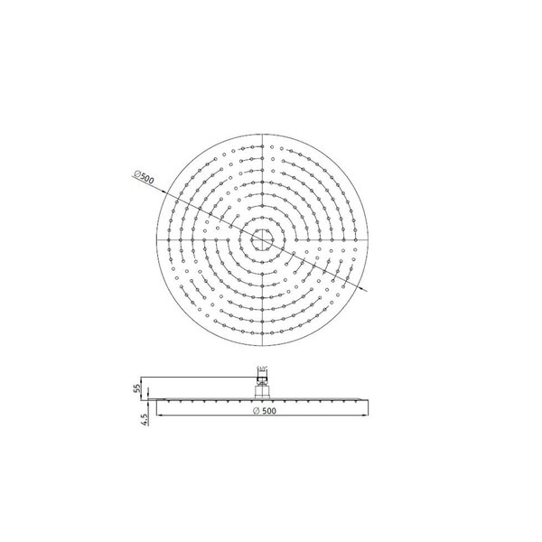 Верхний душ 3D круглый RGW SP-81B 30х30 см