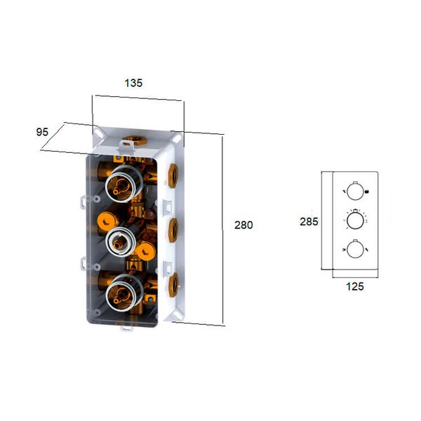 Смеситель для душа RGW Shower Panels SP-41-01 21140541-11 с термостатом
