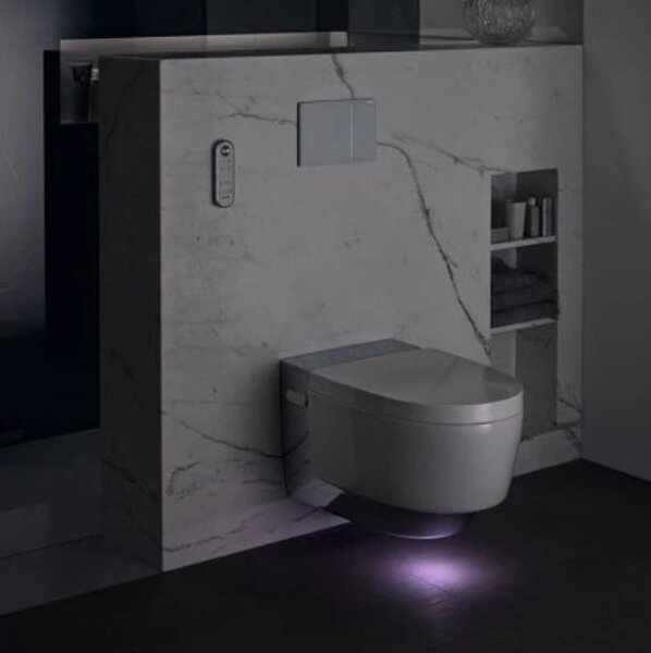 Подвесной унитаз-биде GEBERIT AquaClean Mera Comfort 146.214.21.1 (хромированная вставка)