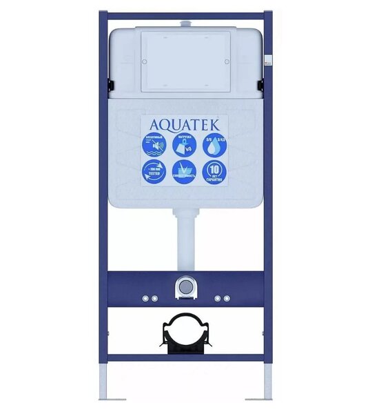 Комплект унитаз с инсталляцией SET AQUATEK ЕВРОПА с тонким сиденьем soft-close