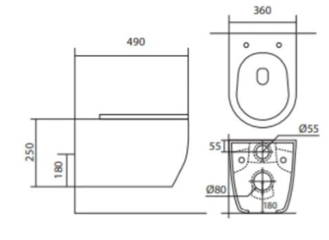 Set AQUATEK ЕВРОПА (рама AQUATEK Standard INS-0000012+звукоизоляционная прокладка+унитаз ЕВРОПА AQ1106-00+тонкое сиденье с механизмом плавного закрыва