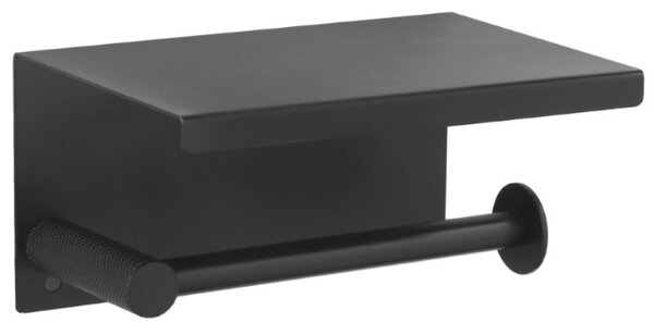 Держатель для туалетной бумаги с крышкой Boheme Uno Black 10971-B