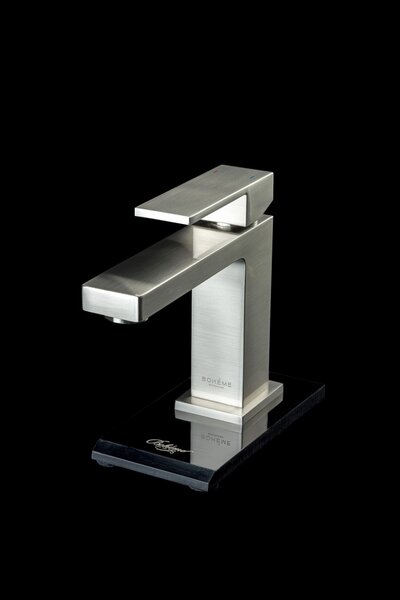 Смеситель для раковины Boheme Qubic Brushed Nickel 471-NB
