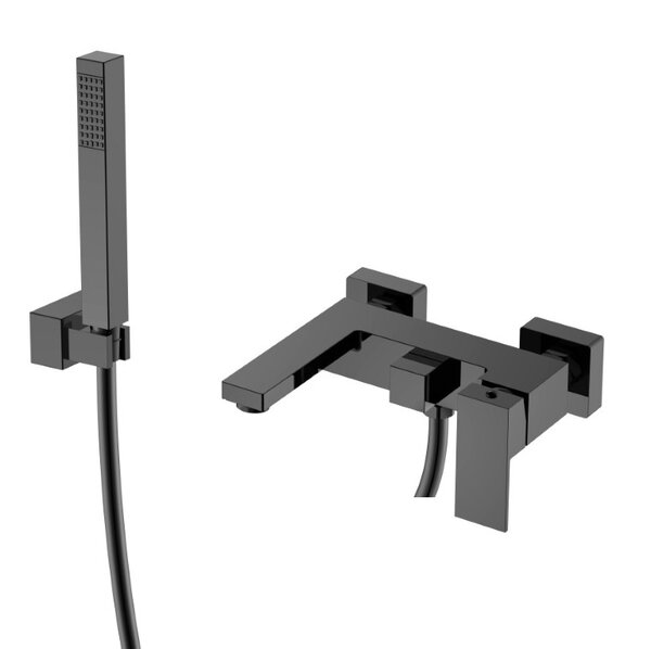 Смеситель для ванны с душем Boheme Qubic Shinny Gun Metal 473-SGM
