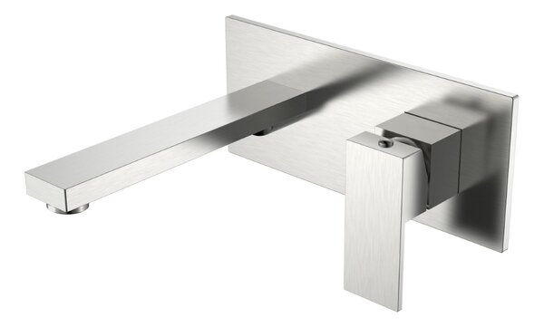 Смеситель для раковины из стены Boheme Qubic Brushed Nickel 475-NB