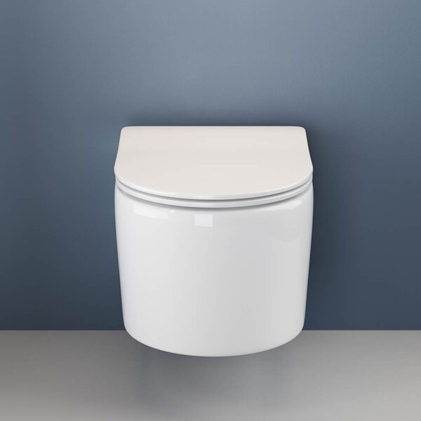 Подвесной унитаз с сиденьем Ceramica Nova MOMENTS CN3003 Белый