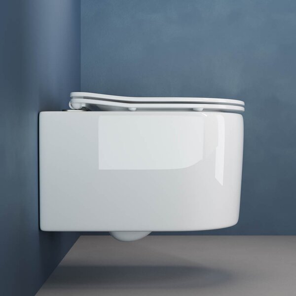 Подвесной унитаз с сиденьем Ceramica Nova MOMENTS CN3003 Белый
