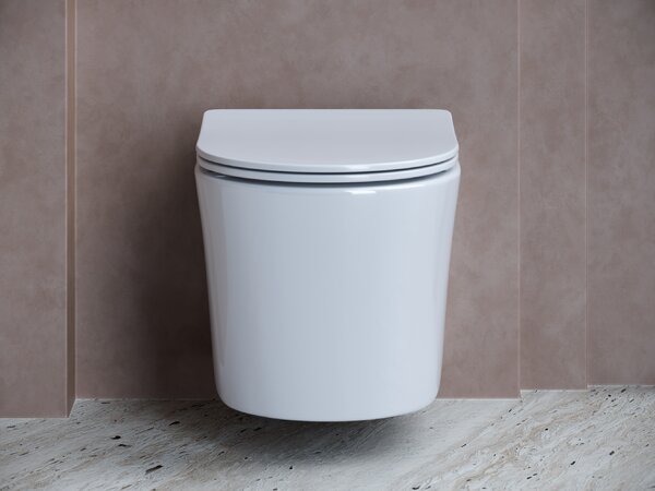 Подвесной унитаз с сиденьем Ceramica Nova BALEARICA CN6000 Белый