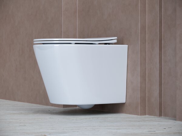 Подвесной унитаз с сиденьем Ceramica Nova BALEARICA CN6000 Белый