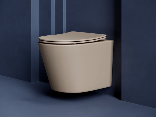 Подвесной унитаз с сиденьем Ceramica Nova BALEARICA CN6000MC Капучино Матовый