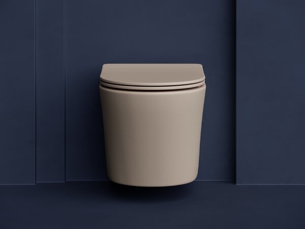 Подвесной унитаз с сиденьем Ceramica Nova BALEARICA CN6000MC Капучино Матовый