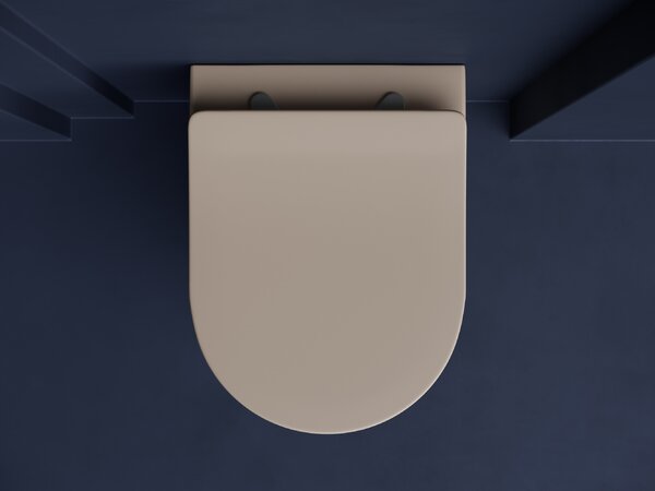 Подвесной унитаз с сиденьем Ceramica Nova BALEARICA CN6000MC Капучино Матовый