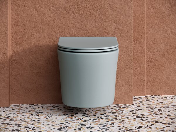 Подвесной унитаз с сиденьем Ceramica Nova BALEARICA CN6000MH Антрацит Матовый