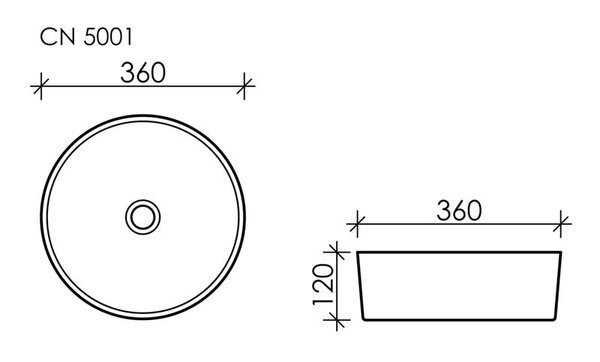 Раковина Ceramica Nova ELEMENT CN5001 Белый 36х36х12