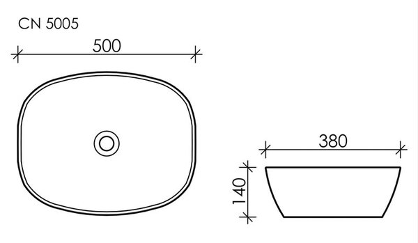 Раковина Ceramica Nova ELEMENT CN5005 Белый 50х38х14