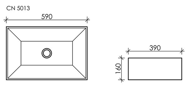 Раковина Ceramica Nova ELEMENT CN5013 Белый 59х39х16