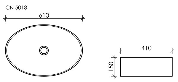 Раковина Ceramica Nova ELEMENT CN5018 Белый 61х41х15