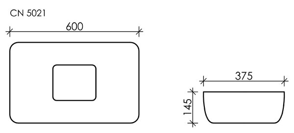Раковина Ceramica Nova ELEMENT CN5021 Белый 60х37,5х14,5