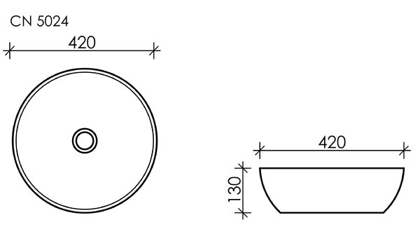 Раковина Ceramica Nova ELEMENT CN5024 Белый 42х42х13