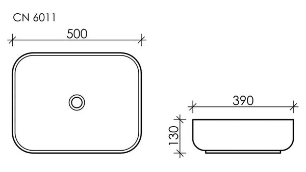 Раковина Ceramica Nova ELEMENT CN6011 Белый 50х39х13