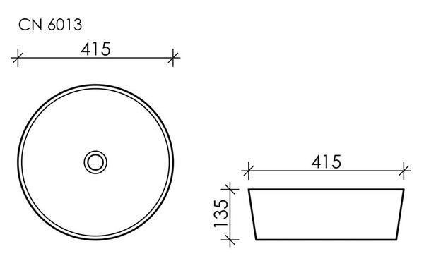 Раковина Ceramica Nova ELEMENT CN6013 Белый 41,5х41,5х13,5