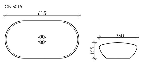 Раковина Ceramica Nova ELEMENT CN6015 Белый 62х36х14,5