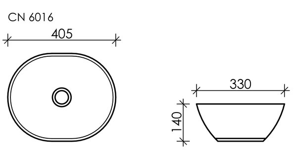 Раковина Ceramica Nova ELEMENT CN6016 Белый 40,5х33х14