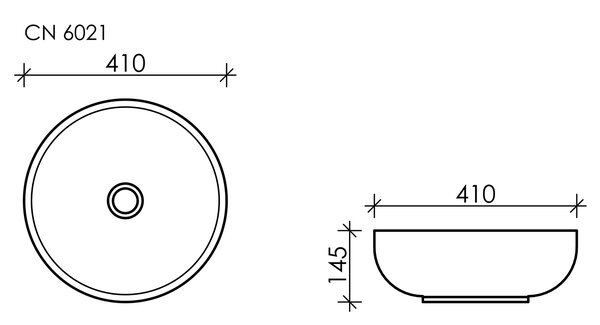 Раковина Ceramica Nova ELEMENT CN6021 Белый 41х41х14,5