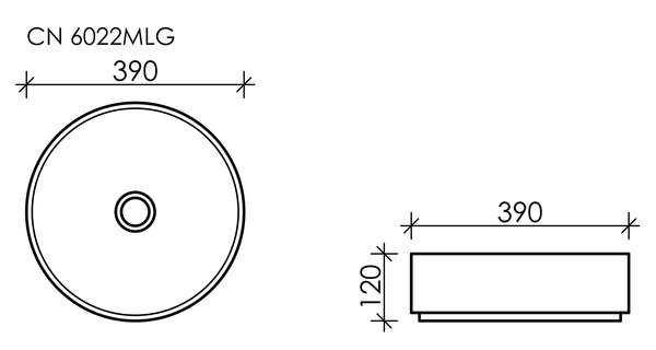 Раковина Ceramica Nova ELEMENT CN6022MLG Зеленый Матовый 39х39х12