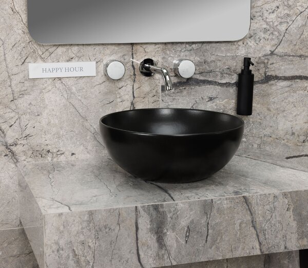 Раковина накладная HATRIA HAPPY HOUR A0Y1VF02 черный матовый 40x40x15.5H