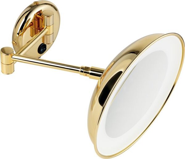 Stil Haus, настенное круглое косметическое зеркало (4x) с LED подсветкой, цвет хром, цвет золото 1036(16)
