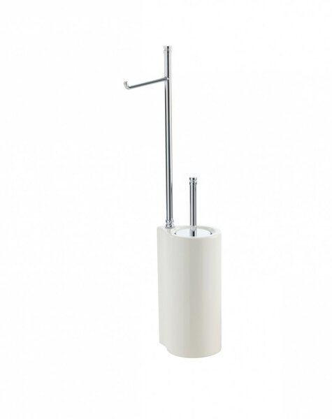 Stil Haus Hashi, стойка h62 см: бумагодержатель/белый керамический ёрш, цвет хром 972(08)
