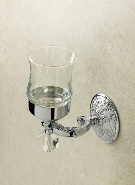 Stil Haus Noto Light, настенный стакан со стеклом Murano, цвет хром NT10V(08)