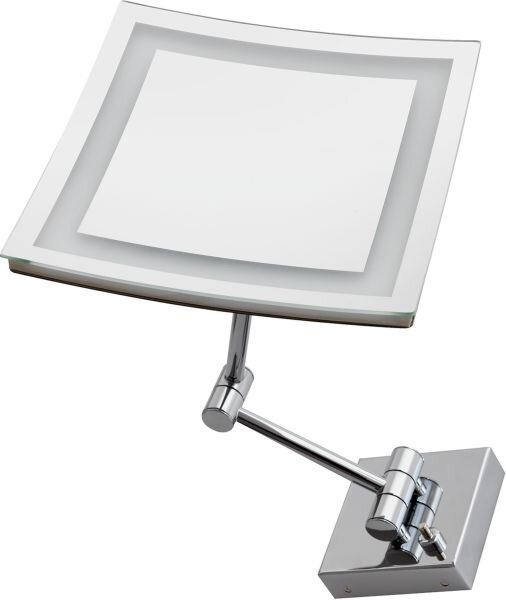 Stil Haus, настенное квадратное косметическое зеркало (2x) с LED подсветкой, цвет хром 901(08)