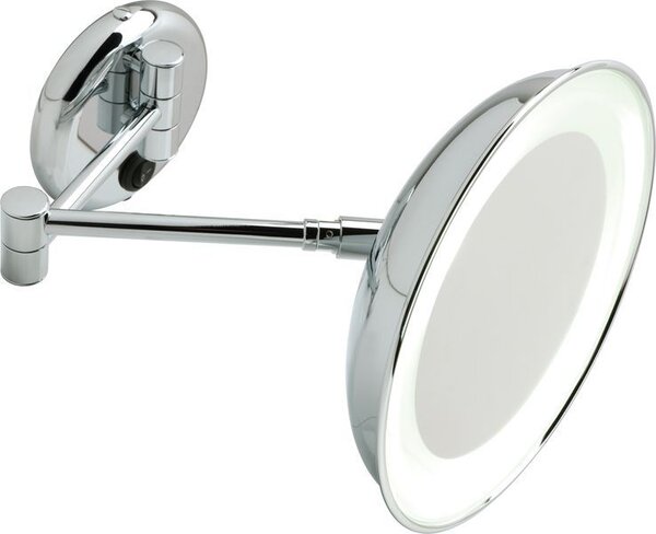 Stil Haus, настенное круглое косметическое зеркало (4x) с LED подсветкой (скрытая проводка), цвет хром 1036(23)