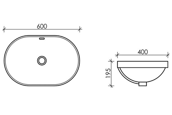Раковина Ceramica Nova ELEMENT CN5020 Белый 60х40х19,5