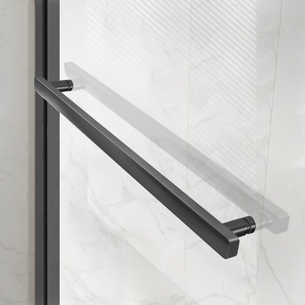 Душевая дверь Vincea Слим Софт (Slim Soft) VDS-1SS120CLGM 120x200 см, профиль вороненая сталь. Размер регулировки 1180-1200 мм