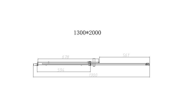 Душевая дверь Vincea Дайс (Dice) VDS-4D130CLB 130x200 см, профиль черный матовый. Размер регулировки 1280-1300 мм