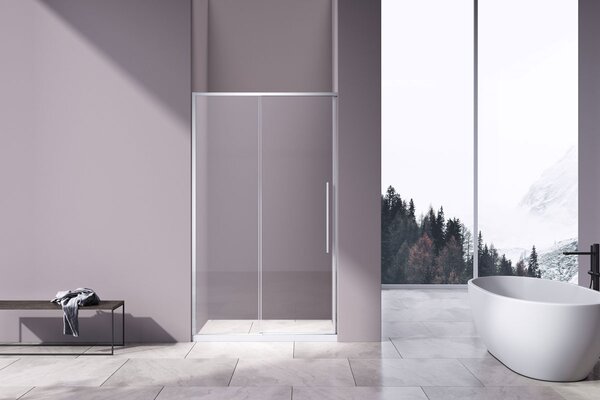 Душевая дверь Vincea Слим-Н (Slim-N) VDS-4SN120CL 120x195 см, профиль хром. Размер регулировки 1190-1200 мм