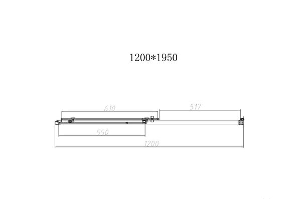 Душевая дверь Vincea Слим-Н (Slim-N) VDS-4SN120CL 120x195 см, профиль хром. Размер регулировки 1190-1200 мм
