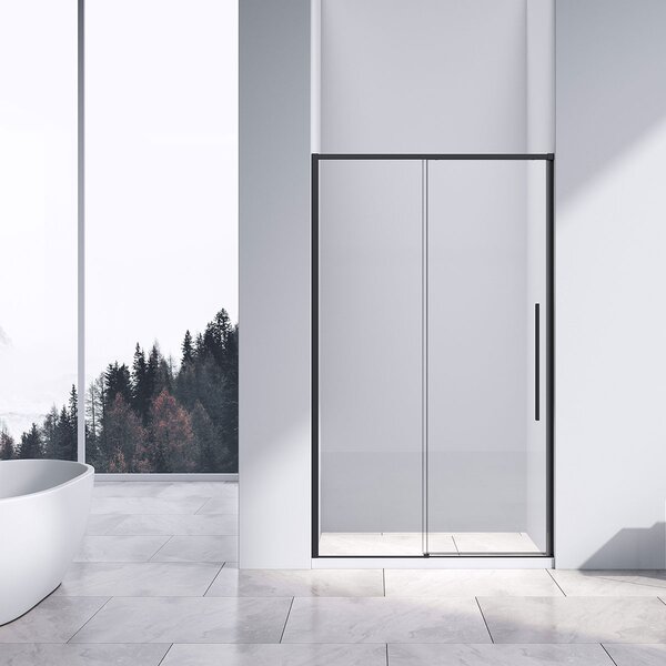 Душевая дверь Vincea Слим-Н (Slim-N) VDS-4SN140CLB 140x195 см, профиль черный матовый. Размер регулировки 1390-1400 мм